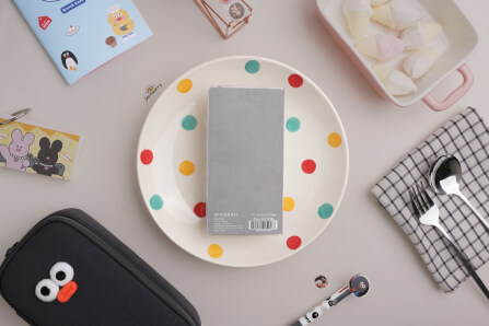 สมุดโน๊ต Ropamoda mini PVC Monthy planner สีเทา_2